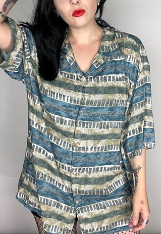 VINTAGE ABSTRACT PRINT SHIRT SIZE LARGE