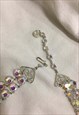 VINTAGE 60S SPARKLY IRIDESCENT CRYSTAL DOUBLE STRAND CHOKER