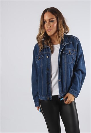 VINTAGE DENIM JACKET UK S 10 (9DQ)