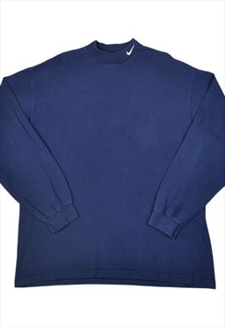 Vintage Nike High Neck Sweater Navy XL