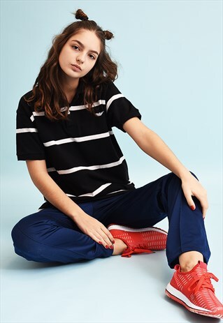 90'S RETRO ARMANI ATHLEISURE STRIPED POLO T-SHIRT TEE