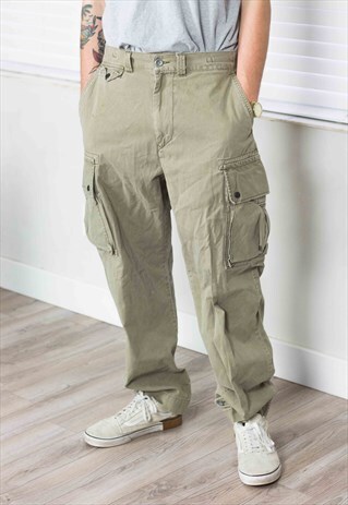VINTAGE RALPH LAUREN POLO CARGO PANTS 90S 34W 32 L 29.2