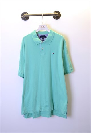 GREEN TOMMY HILFIGER POLO T-SHIRT PS1937