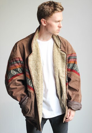 VINTAGE AZTEC FESTIVAL SHERPA JACKET