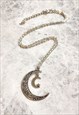 STATEMENT MOON CELESTIAL SILHOUETTE NECKLACE & EARRING SET