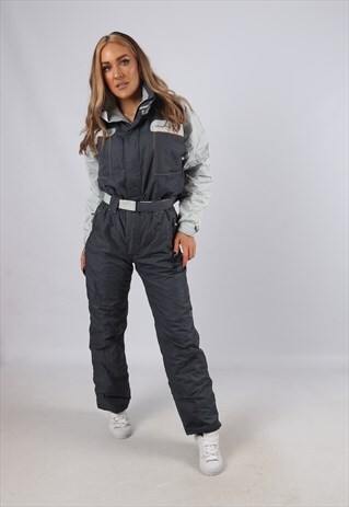 VINTAGE QUECHUA FULL SKI SUIT SNOW SPORTS UK 8 - 10 (DA5F)