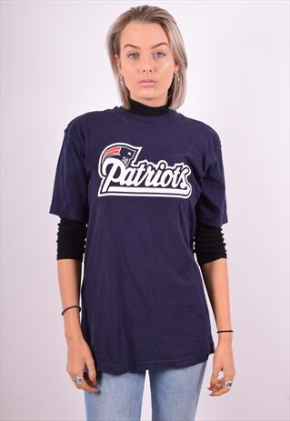 NFL WOMENS VINTAGE T-SHIRT TOP XL BLUE 90'S