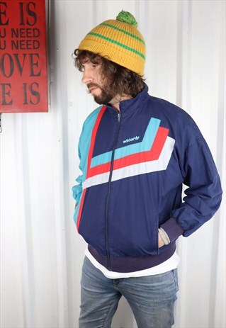 VINTAGE 90'S ADIDAS OVERSIZED TRACK JACKET ,MEDIUM
