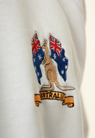 90S VINTAGE AUSTRALIAN KANGAROO COTTON/POL SWEATSHIRT 16112