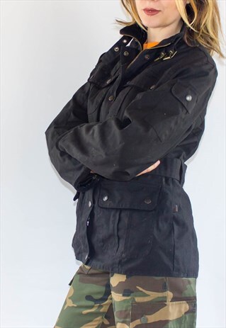 VINTAGE BELTED OUTDOOR SKIN JACKET