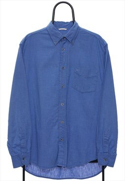 Vintage Carrera Blue Check Long Sleeved Shirt Womens