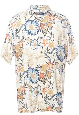 Vintage Multi-Colour Floral Pattern Hawaiian Shirt - M