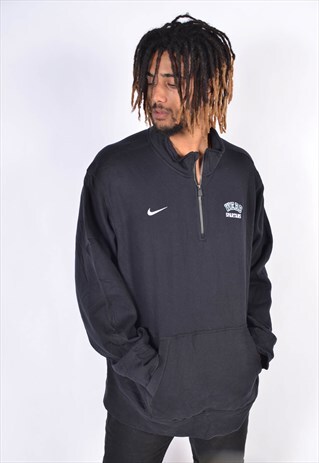 VINTAGE NIKE 1/4 ZIP SWEATSHIRT BLACK