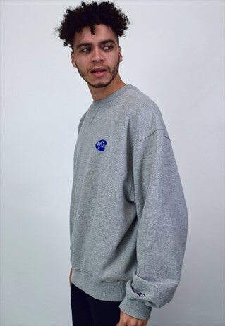 VINTAGE 90'S CHAMPION GREY 'PFIZZER' JUMPER