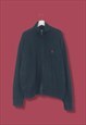 Vintage Ralph Lauren Sweatshirt with Zip in Black XL