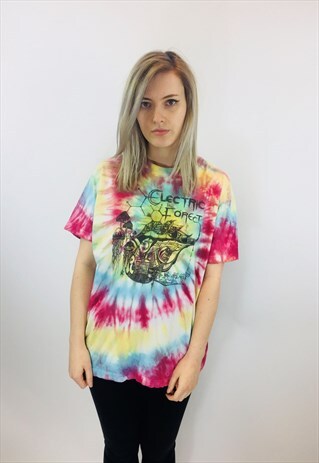 VINTAGE TIE DYE USA FESTIVAL T SHIRT