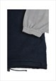 VINTAGE FLEECE 1/4 ZIP BLOCK COLOUR GREY/NAVY LARGE