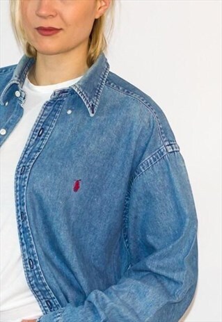 VINTAGE OVERSIZED RALPH LAUREN DENIM SHIRT