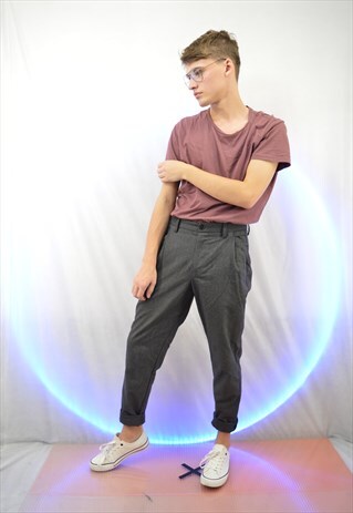 VINTAGE REGULAR CLASSIC GREY TROUSERS