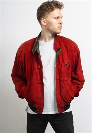 VINTAGE SUEDE BOMBER JACKET