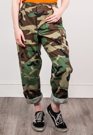 trousers asos marketplace grunge camo cargo pants army leggings