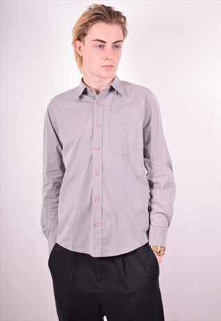 CARHARTT MENS VINTAGE SHIRT SMALL GREY 90'S