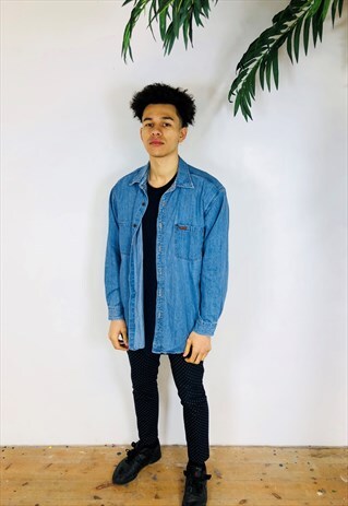 LIGHT BLUE CARHARTT DENIM SHIRT