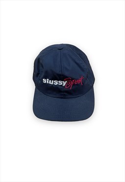 Stussy Sport Vintage 90s Blue cap Adjustable SnapBack strap 