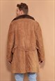 VINTAGE 70'S MEN SUEDE COAT IN BROWN
