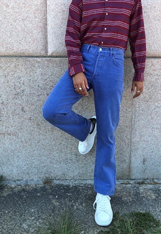 VINTAGE DENIM TROUSERS WEDGIE SUMMER LIGHT BLUE