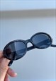 DIOR VINTAGE SUNGLASSES 90S CHRISTIAN OVAL ROUND BLUE GOLD