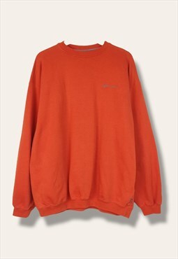 Vintage Reebok Sweatshirt Y2K in Orange L