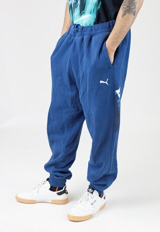 VINTAGE 90'S PUMA BLUE TRACKSUIT BOTTOMS