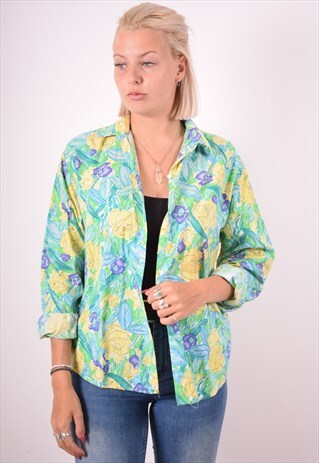 WOMENS VINTAGE SHIRT MEDIUM MULTI 90S
