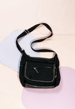 Vintage Cross-body Bag Y2K 90s Shoulder Bag in Black