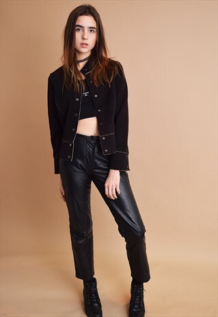 90'S RETRO MINIMALIST CLASSY SCANDI SHEARLING JACKET
