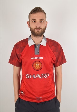 VINTAGE UMBRO FOOTBALL SHIRT / JERSEY MAN. UNITED 90'S