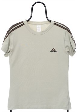 Vintage Adidas Beige Logo TShirt Womens