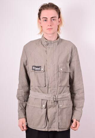 BELSTAFF MENS VINTAGE JACKET LARGE GREY 90S