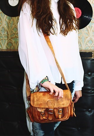VINTAGE STYLE SMALL MESSENGER SATCHEL