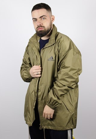 VINTAGE MENS ADIDAS WINDBREAKER JACKET BIG LOGO 90S