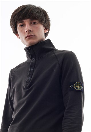VINTAGE STONE ISLAND PULLOVER GREY GARMENT DYED