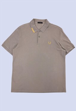 Grey Cotton Short Sleeved Collared Polo Casual Shirt