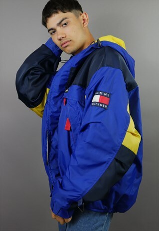 BLUE & YELLOW TOMMY HILFIGER JACKET COAT