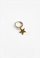 54 Floral Hanging Star Earring Hoop - Gold