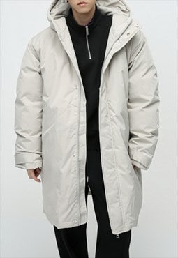 Men's Solid color warm hooded cotton coat A VOL.2