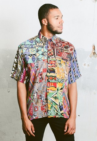 VINTAGE ABSTRACT PATTERNED SHIRT