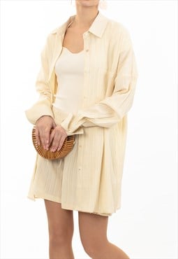Cotton blend Duben shirt and shorts in relaxed fit co-ords 