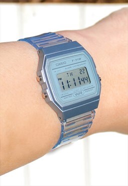 Casio Clear Blue F-91W Digital Watch (Japan import)
