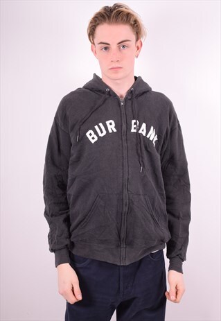 LEE MENS VINTAGE HOODIE JACKET LARGE BLACK 90'S